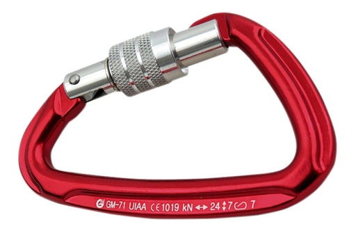 [GM-15BANDOL071HM] Mosqueton De Aluminio Tipo D Con Seguro 24kn Gm-71