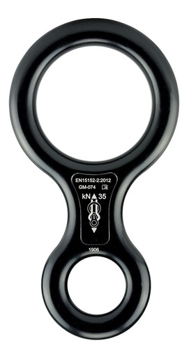 [GM-15BANDOL089US] Descensor De Aluminio Fig.8 35kn (negro) Gim-89