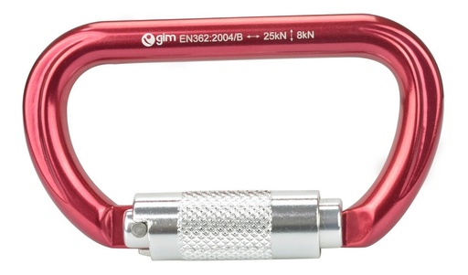[GM-15BANDOL110NH] Mosqueton De Aluminio Tipo D Con Seguro 22Kn Gm-110