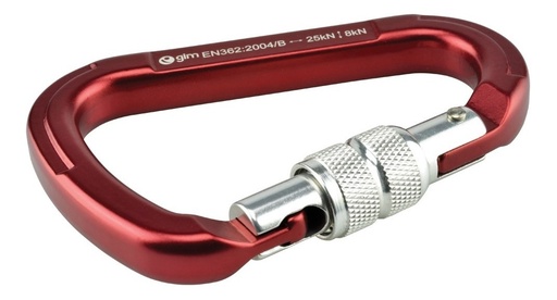 [GM-15BANDOL113NH] Mosqueton De Aluminio Tipo D Con Seguro 22Kn Gim-113