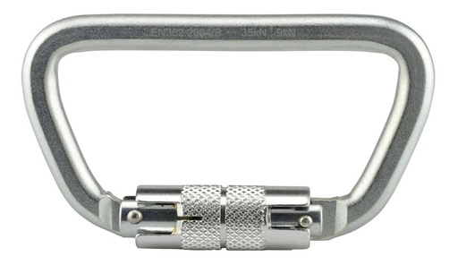 [GM-15BANDOL115NH] Mosqueton De Aluminio Tipo D Con Seguro 35Kn Gim-115