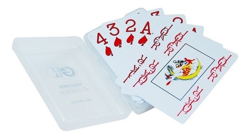 [GM-15BARAJA015CH] Baraja Poker Elegnace 1 Mazo Plastico Roja Estuche