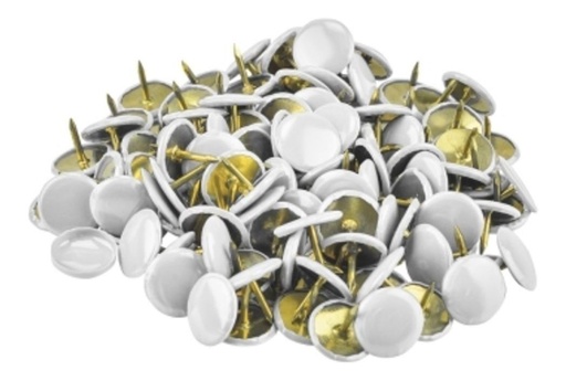 [GM-15CHINCH013HH] Tachuela Chinches Cabeza Plástico No. 1 100 Pz Blanco Gimbel