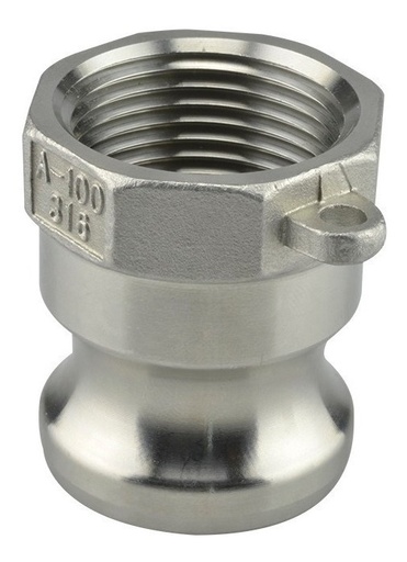 [GM-15CONEX-133CH] Adaptador Macho Inox. Cuerda Npt Tipo A 1  A100-Ss