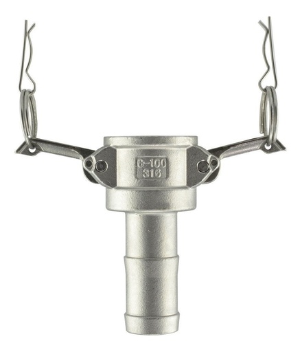 [GM-15CONEX-146CH] Conector Hembra Inoxidable Con Espiga Tipo C 4  C400-Ss