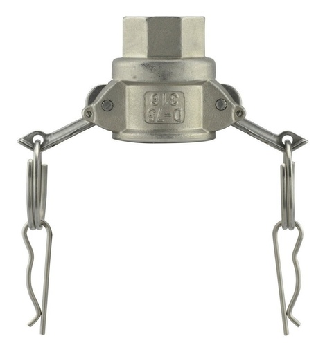 [GM-15CONEX-165CH] Conector Hembra Inox. Cuerda Npt Tipo D 3/4  D75-Ss