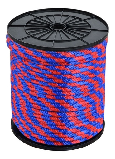[GM-15CUERDA232CH] Cuerda Trenzada Polipropileno 1/4  Rojo/Azul 10Kg