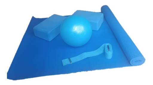 [GM-15GIMNAS139CH-15GIMNAS488CH]  Set Kit Para Yoga Tapete Correa Ladrillo Cubo Pelota Mejor 