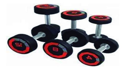 [GM-15GIMNAS463CH] Mancuerna Profesional Acero Cubierta Poliuretano 30Kg Gimbel
