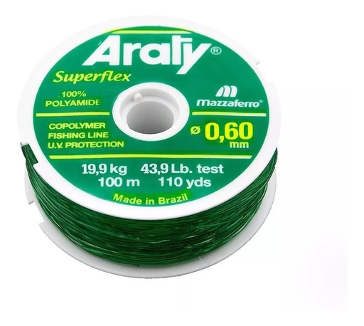 [GM-15HILONY041MA] Hilo De Pesca Verde Araty 100M .50Mm Deporte