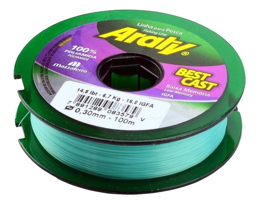 [GM-15HILONY060MA] Hilo De Pesca 4 Colores   Araty  100M .30Mm El Mejor 