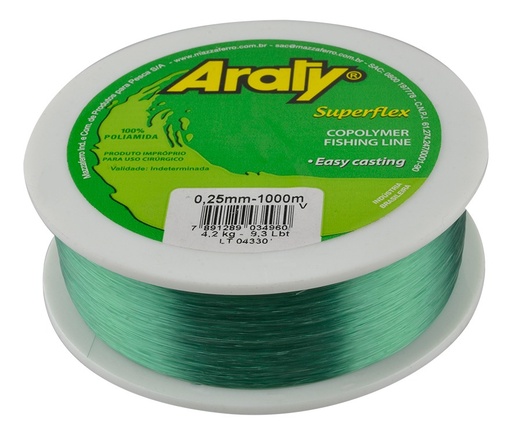 [GM-15HILONY076MA] Hilo De Pesca Verde Araty 1000M .40Mm