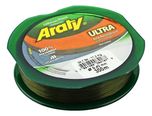 [GM-15HILONY347MA] Hilo De Pesca Ultra Flourcoat Verde 300mx.35mm Araty