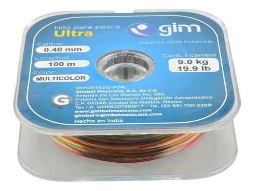 [GM-15HILONY704GI] Hilo De Pesca Multicolor Ultra 0.40Mm 100Mts