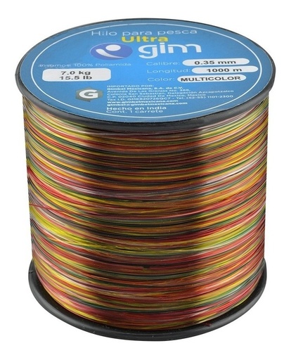 [GM-15HILONY763GI] Hilo De Pesca Multicolor Ultra 0.35Mm 1000 M Resistencia 7Kg
