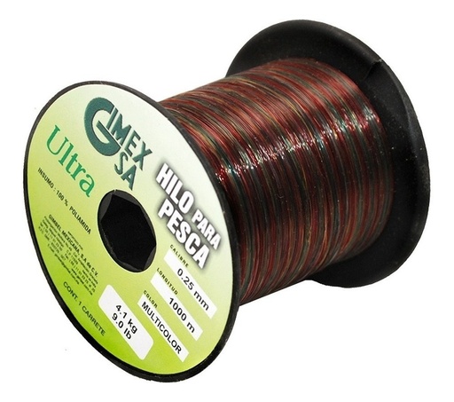[GM-15HILONY764GI] Linea De Pesca Ultra Gim 0.40Mm Resis 9Kg Var Colores 1000M