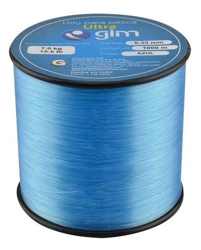 [GM-15HILONY786GI] Hilo De Pesca Ultra Gim 0.35Mm Resis 7Kg Var Colores 1000M
