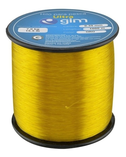 [GM-15HILONY794GI] Hilo De Pesca Ultra Gim 0.35Mm Resis 7Kg Var Colores 1000M