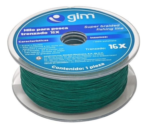 [GM-15HILONY985DK] Hilo De Pesca Trenzado 28.1Kg Dia 0.35Mm No.4 300Mts