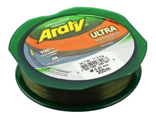 [GM-15HILONY996MA] Hilo De Pesca Araty Ultra 300Mx0.45Mm Gris 19Aul3P045