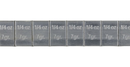 [GM-16PLOMOS001CH] Plomos Para Rueda Con Adhesivo 1/4Oz*12 Pb84 (50 Piezas)