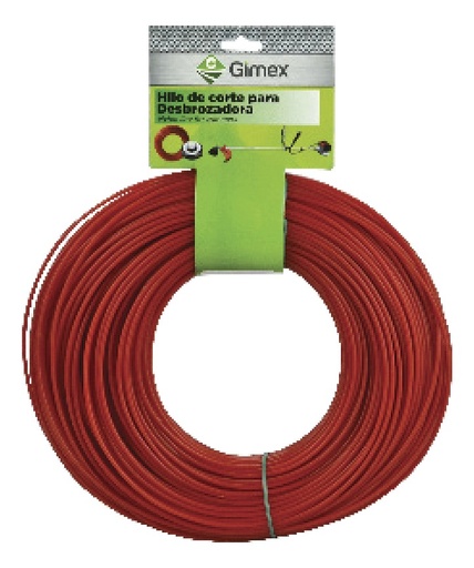 [GM-22HILONY010SE] Hilo Para Desbrozadora 1.60Mm (.065) 109M Rojo
