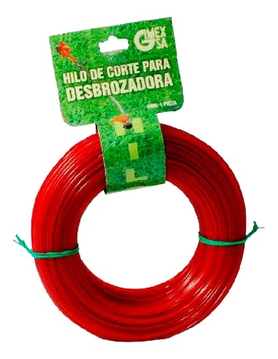 [GM-22HILONY011SG] Hilo Para Desbrozadora 2Mm (.080) 50M Rojo