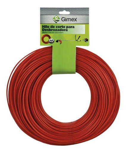 [GM-22HILONY013SG] Hilo Para Desbrozadora 2.65Mm (.105) 50M Rojo