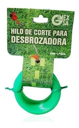 [GM-22HILONY017SE] Hilo Para Desbrozadora 2Mm (.080) 105M Verde