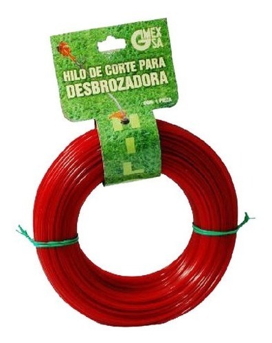 [GM-22HILONY041SF] Hilo Para Desbrozadora 12Lb 2Mm (.080) 1395M Rojo
